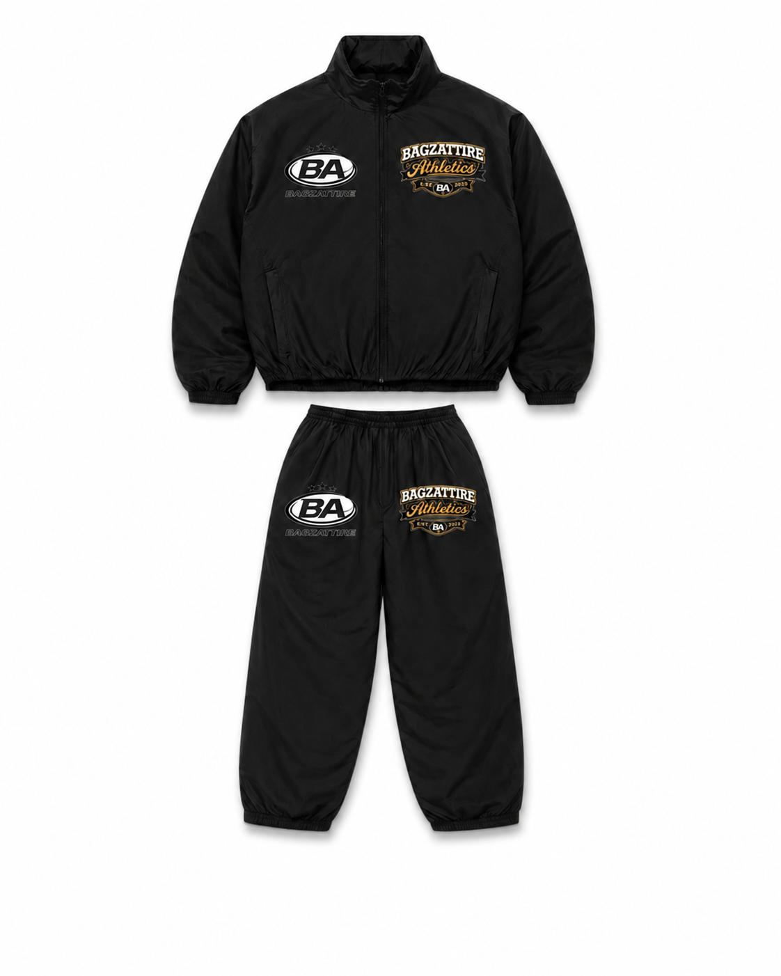 BagzAttire “Blackout” Windbreaker Track Set